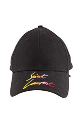 Casquette Saint Laurent Noir en Coton, taille L - Seconde Main
