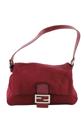 Sacs porté épaule Fendi Mamma Baguette Bordeaux