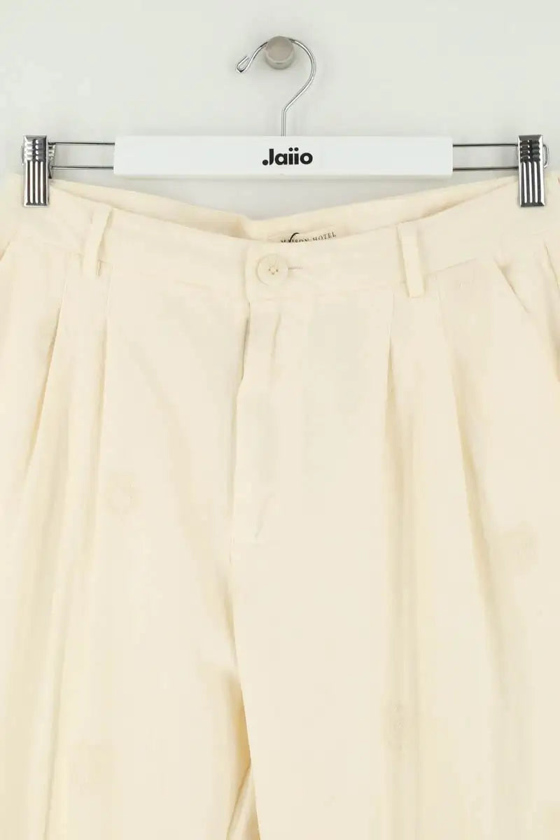 Pantalon large Maison Hotel Beige en Coton
