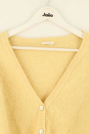 Cardigan American Vintage Jaune en Laine