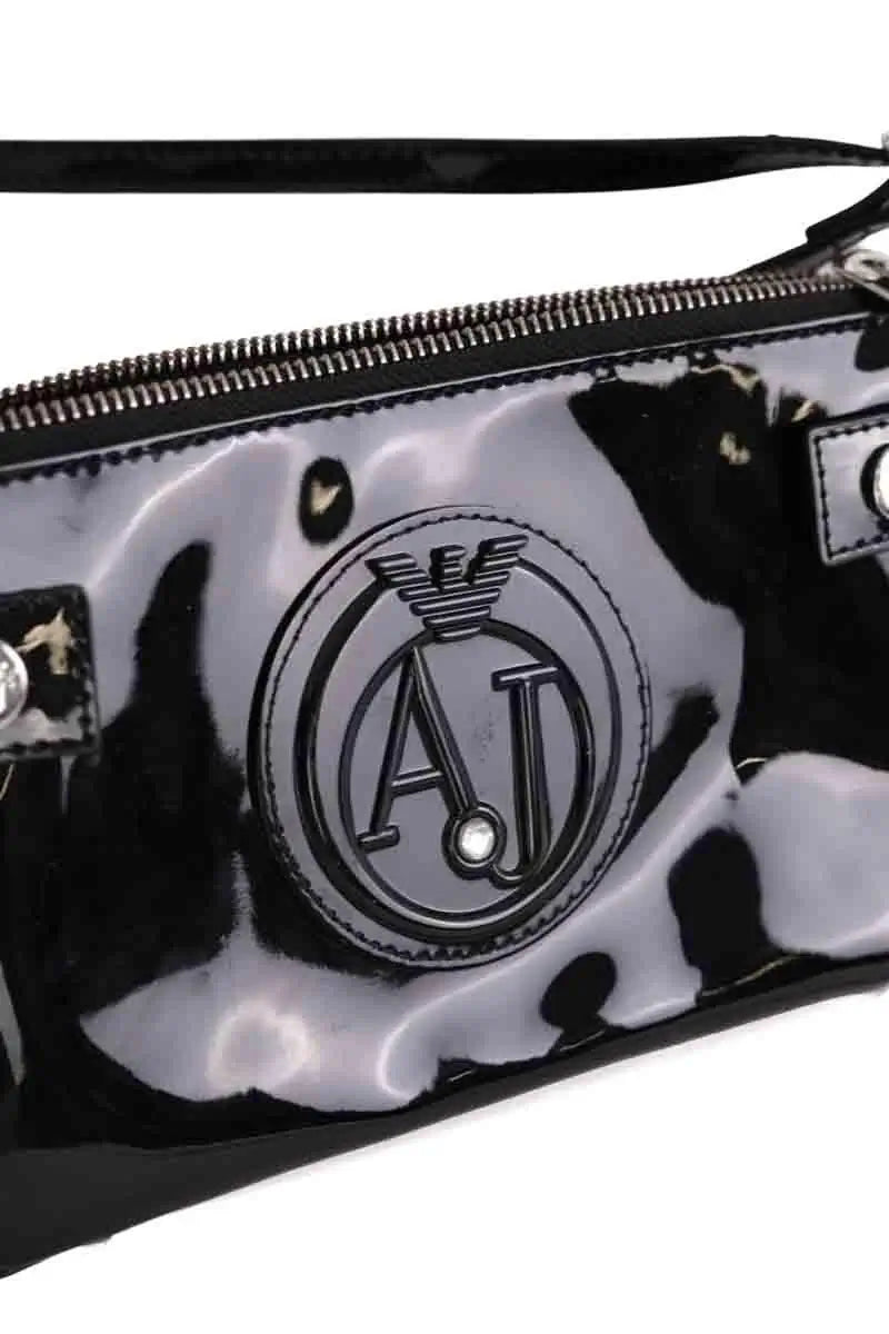 Mini sac Armani Jeans Noir en Cuir verni
