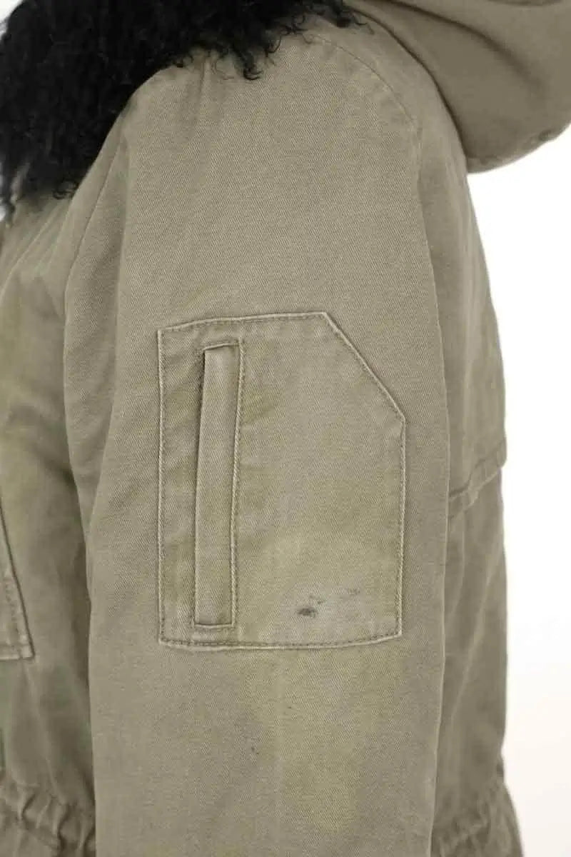 Parka Maje Kaki en Coton