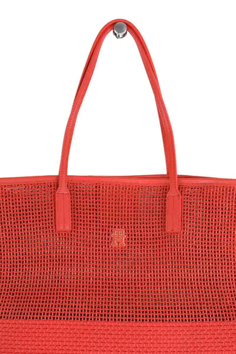 Cabas Tommy Hilfiger Orange en Tissu