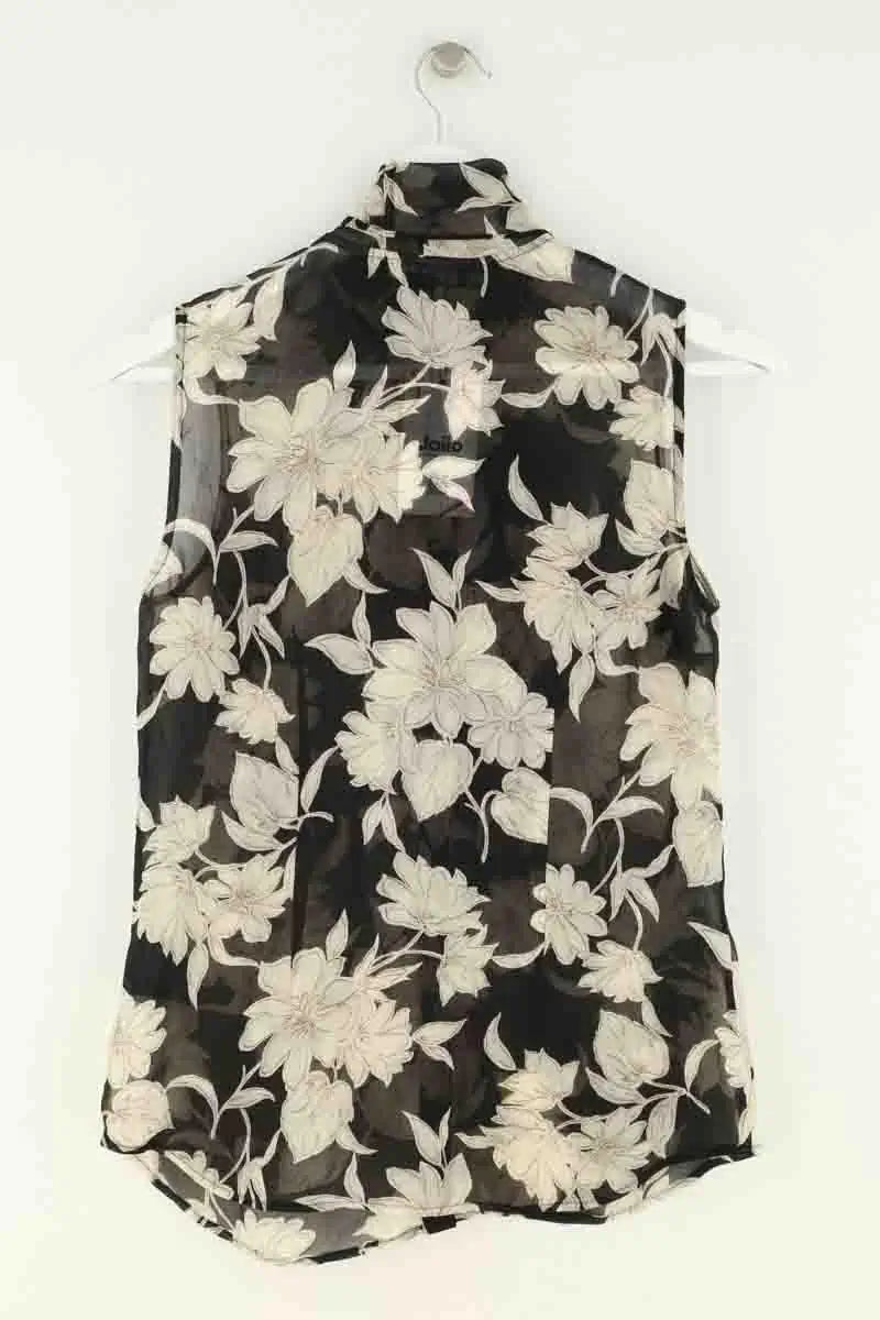 Top sans manche Ralph Lauren Noir en Soie