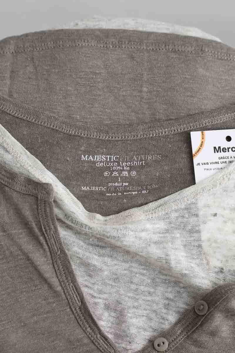 T-shirts Majestic Filatures  Gris