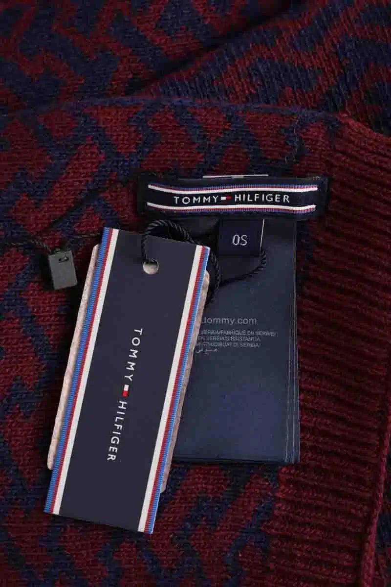 Écharpe Tommy Hilfiger Bordeaux en Laine