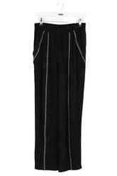 Pantalon droit Iro Noir en Viscose, taille S - Seconde Main