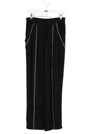 Pantalon droit Iro Noir en Viscose, taille S - Seconde Main