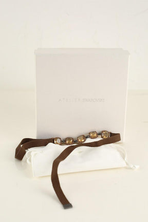 Collier Swarovski  Marron