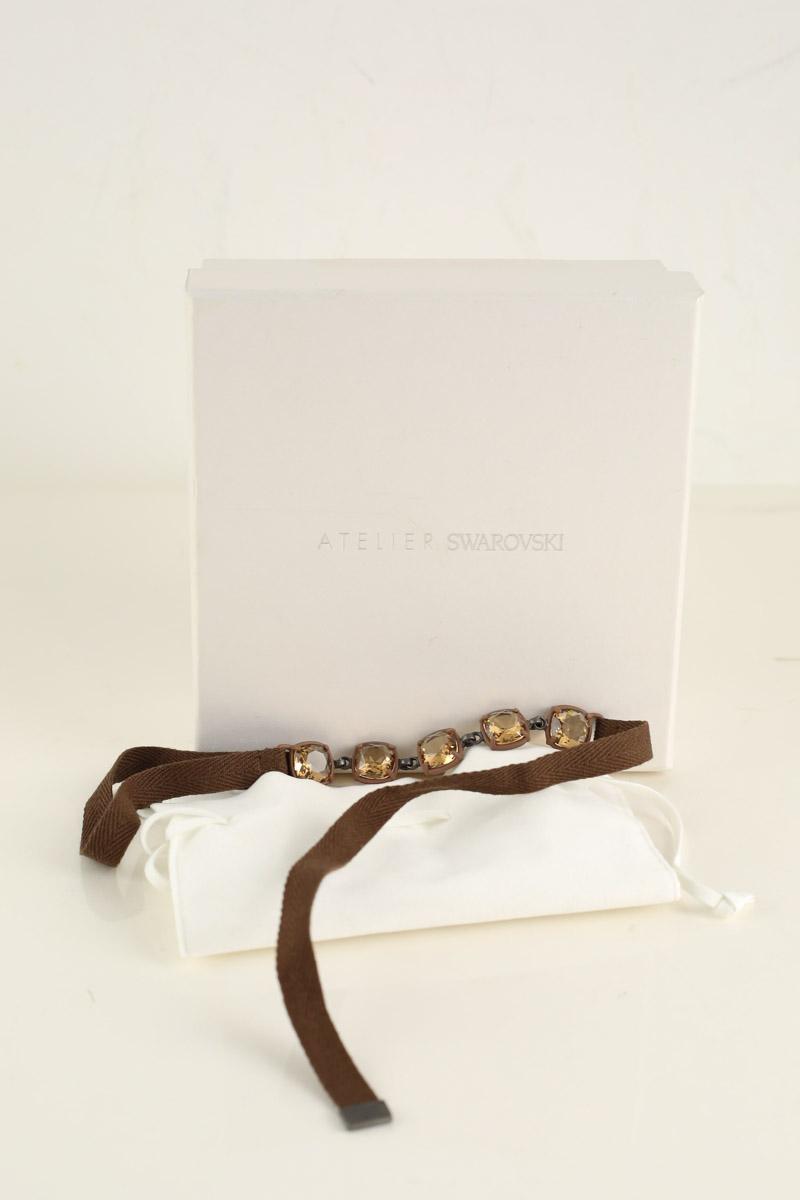 Collier Swarovski  Marron