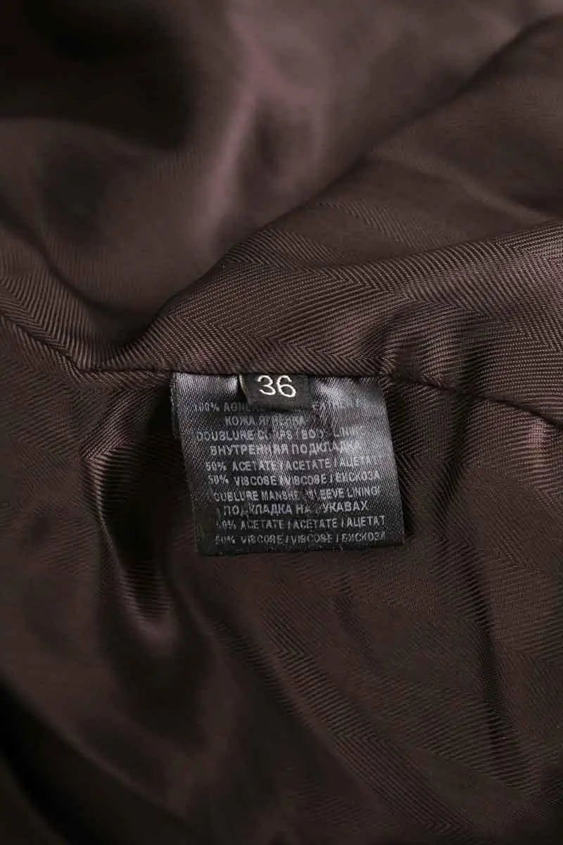 Veste Barbara Bui Kaki en Cuir