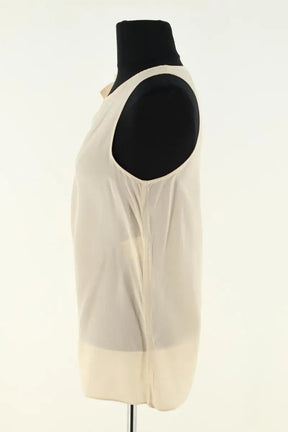 Top sans manche Sandro Beige en Soie