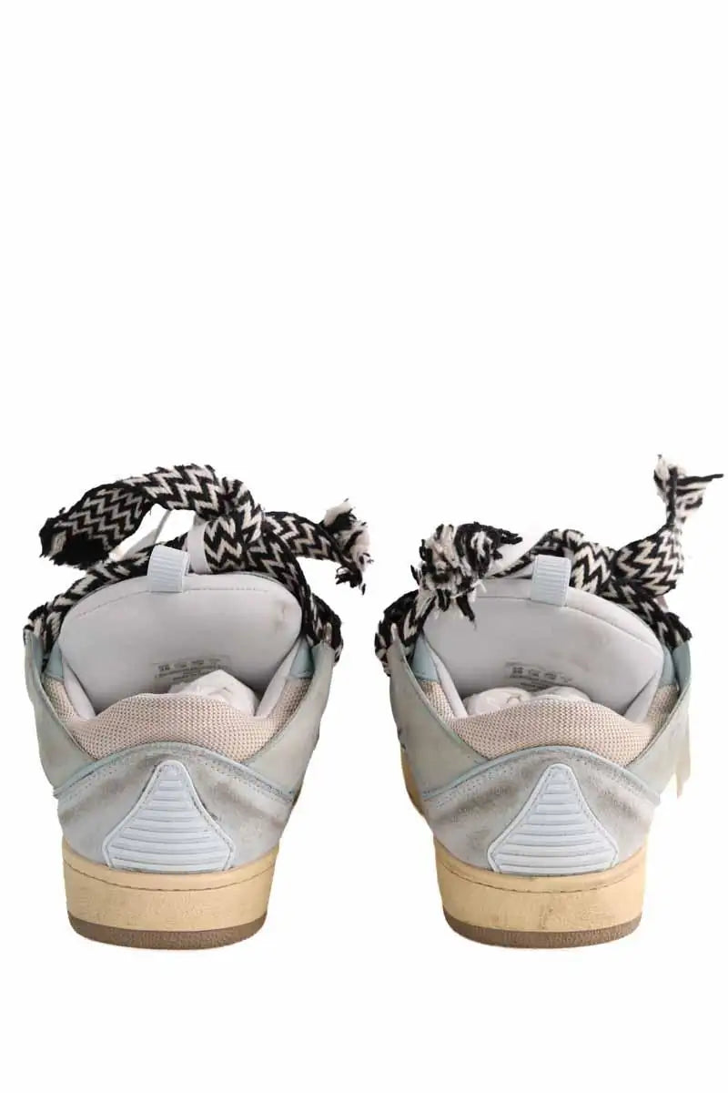Baskets Lanvin Bleu en Cuir