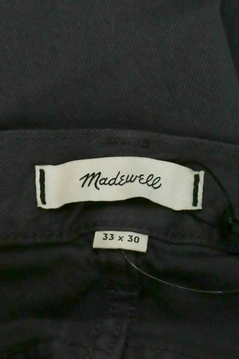 Jean droit W33 L30 Madewell Gris en Coton