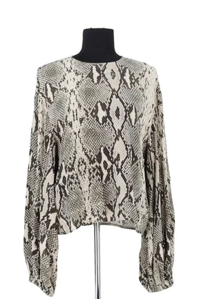 Blouse Essentiel Antwerp Beige en Viscose, taille S - Seconde Main