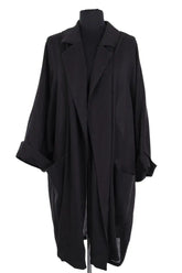 Gilet Marina Rinaldi Noir en Synthétique, taille XXL - Seconde Main