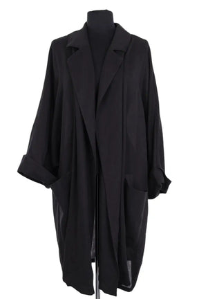Gilet Marina Rinaldi Noir en Synthétique, taille XXL - Seconde Main