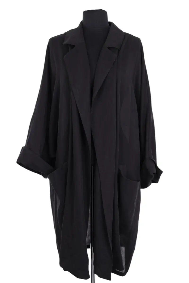 Gilet Marina Rinaldi Noir en Synthétique, taille XXL - Seconde Main