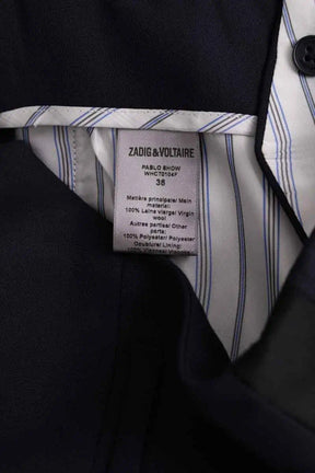 Pantalon droit Zadig & Voltaire Fall Winter 2020 Bleu en Laine