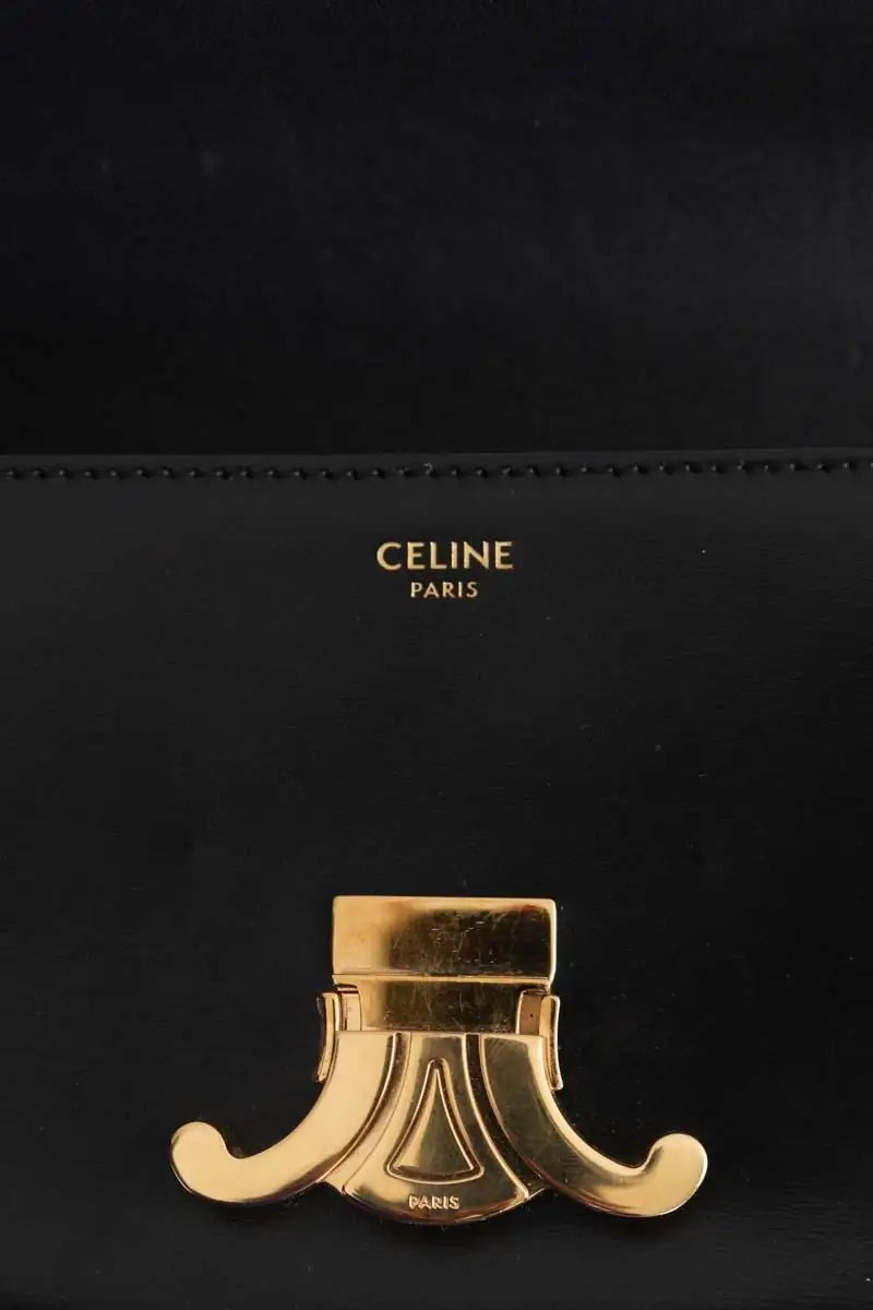 Sac à main Celine Triomphe chain Noir en Cuir