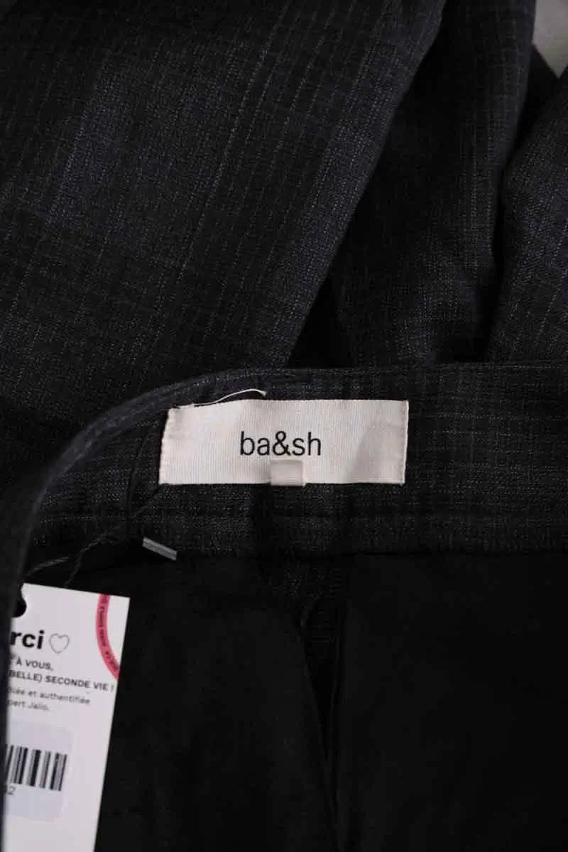 Pantalon slim Ba&Sh Noir en Laine