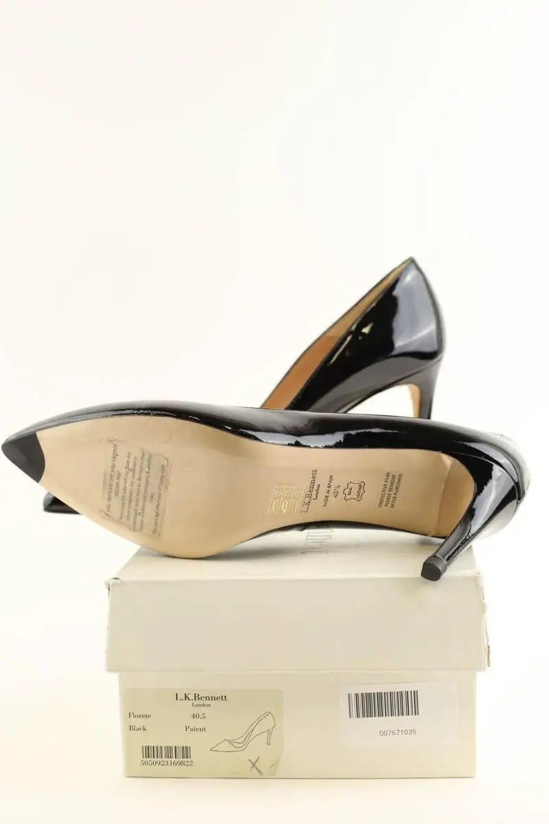 Talons LK Bennett Florete Noir en Cuir verni
