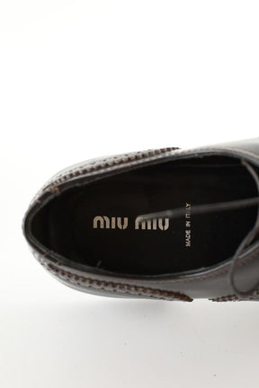 Chaussures à lacets Miu Miu  Noir