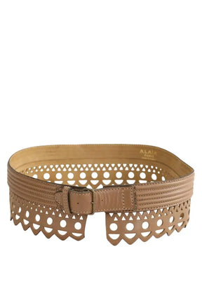 Ceinture Alaïa Camel en Cuir, taille S - Seconde Main