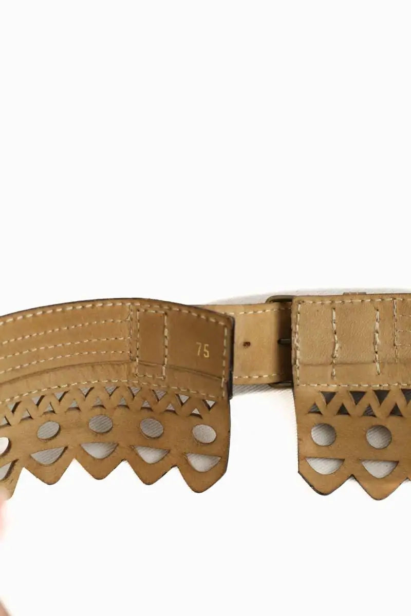 Ceinture Alaïa Camel en Cuir