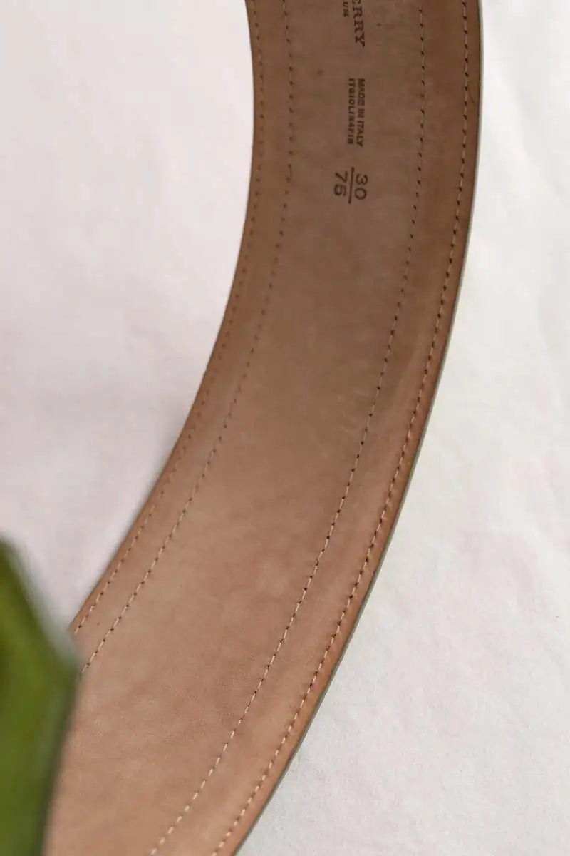 Ceinture Burberry Vert en Cuir verni