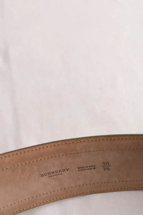 Ceinture Burberry Vert en Cuir verni
