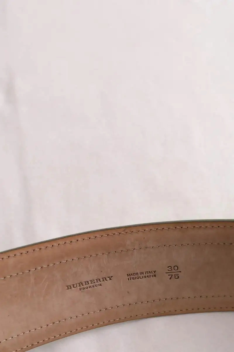Ceinture Burberry Vert en Cuir verni