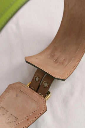 Ceinture Burberry Vert en Cuir verni