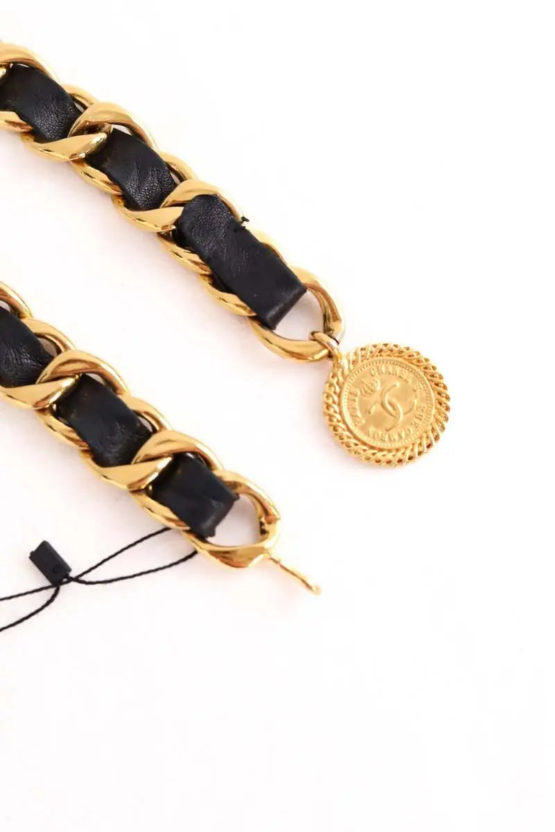 Ceinture chaîne Chanel Noir en Cuir