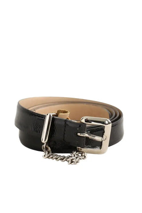 Ceinture Dolce & Gabbana Noir en Cuir verni, taille L - Seconde Main