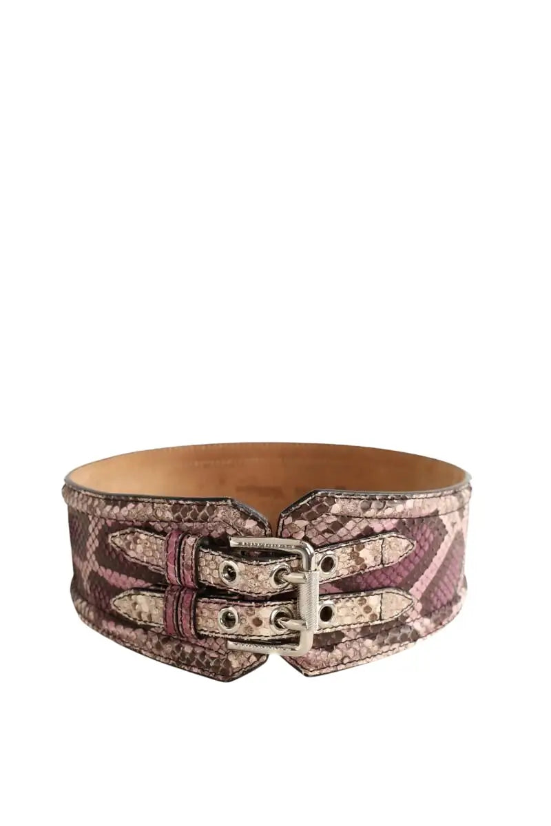 Ceinture en cuir Burberry Violet en Cuirs exotiques, taille S - Seconde Main