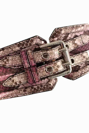 Ceinture en cuir Burberry Violet en Cuirs exotiques