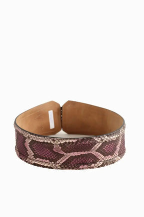 Ceinture en cuir Burberry Violet en Cuirs exotiques