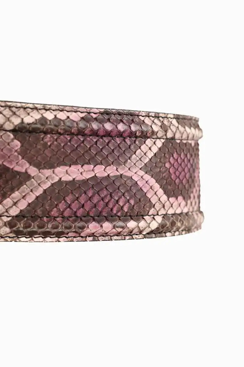 Ceinture en cuir Burberry Violet en Cuirs exotiques