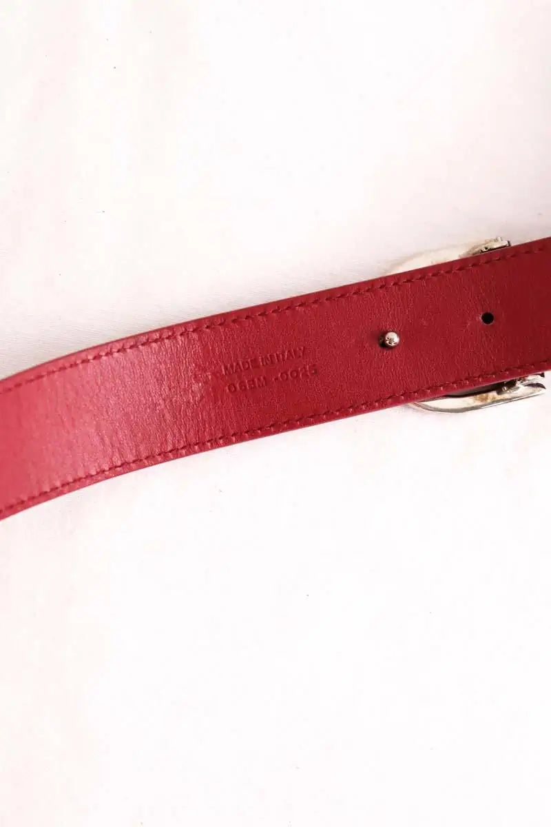 Ceinture en cuir Dior Rouge en Cuir