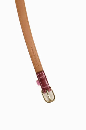 Ceinture en cuir double tour Claudie Pierlot Rose en Cuir