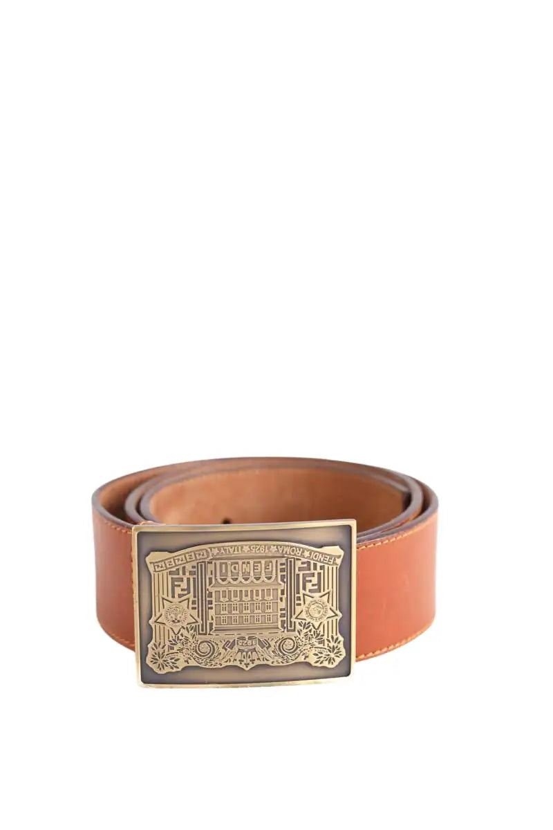 Ceinture en cuir Fendi Camel en Cuir, taille S - Seconde Main