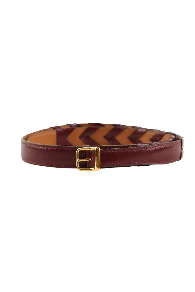 Ceinture en cuir Hermès Bordeaux en Cuir, taille S - Seconde Main