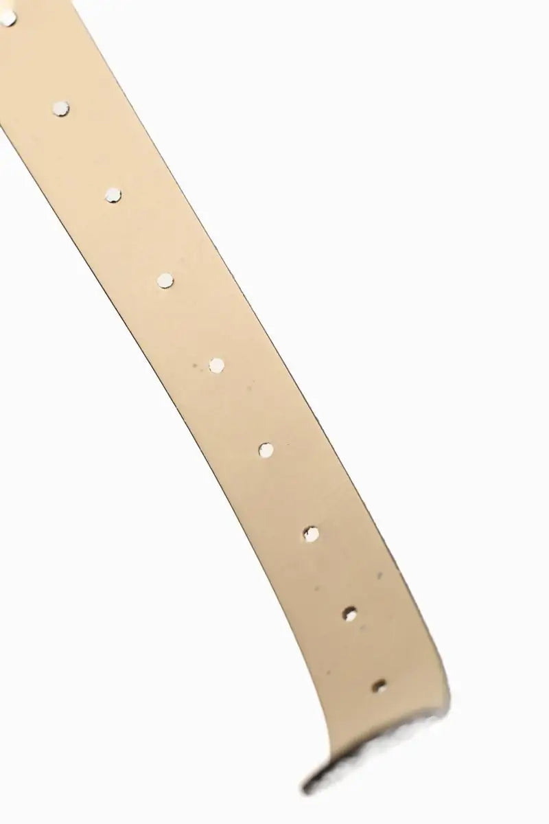 Ceinture en cuir Maje Gris en Paillettes