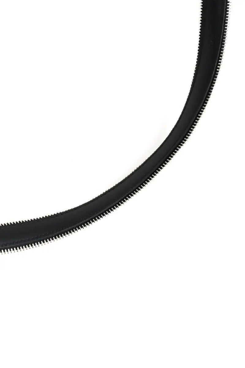 Ceinture en cuir Maje Noir en Coton