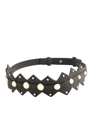 Ceinture en cuir Maje Noir en Cuir, taille S - Seconde Main