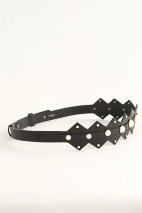 Ceinture en cuir Maje Noir en Cuir