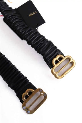 Ceinture en cuir Maje Noir en Cuir
