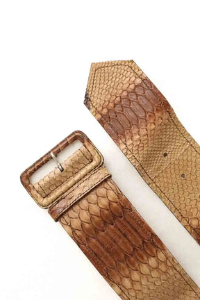 Ceinture en cuir Prada Beige en Cuirs exotiques