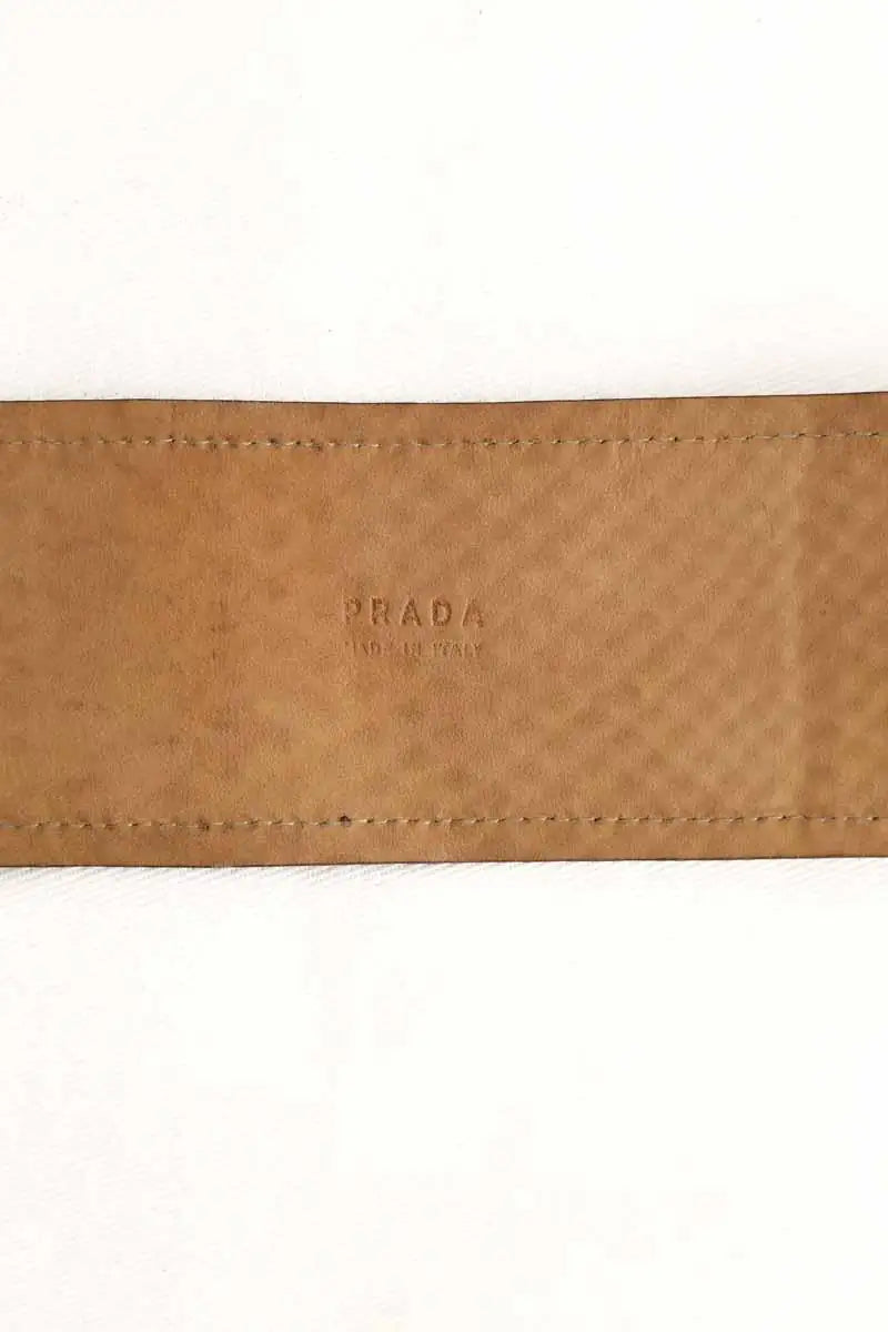 Ceinture en cuir Prada Beige en Cuirs exotiques